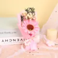 Exquisite mini artificial sunflower bouquet gift for romantic valentine day decor - Pink Sunflower