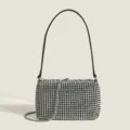 Sac à bandoulière scintillant en strass pour femmes, petit sac de soirée élégant et brillant. - Strass Argenté