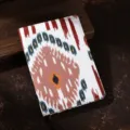 Detalle de cuaderno de tela Edles etnica, bloc de notas de patron tradicional, diario cultural. - Rombo