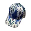 Ethnic style Ikat print baseball cap for women, traditional Xinjiang souvenir duckbill hat. - Atlas Pattern 23