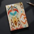 Cubierta de cuaderno estampada estilo étnico portapasaporte con vibrantes motivos ikat - Cuaderno Étnico 7