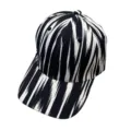 Schwarz-weiße abstrakte gestreifte Baseballkappe Nahaufnahme Detail, ethnischer Sonnenhut - Verstellbar / Neuer Stil 7