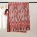 Sciarpa scialle con frange a motivo etnico per donna uomo, autunno inverno caldo. - Modello 1