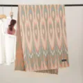 Sciarpa scialle con stampa stile etnico e frange, morbido tessuto effetto cashmere uomo donna. - Modello 5