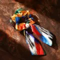 Xinjiang Ethnic Style Bow Scrunchie Colorful Atlas Print Fabric Hair Ribbon Accessory - Colorful