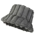 Cappello da pescatore in peluche grigio da donna, berretto invernale caldo, stile giapponese. - Taglia unica / Grigio