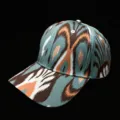 Ethnic ikat print baseball cap, summer sun protection sun hat for women traveling outdoor. - Style 8