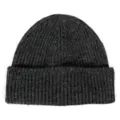 Dark Grey Ribbed Knit Beanie Winter Warm Hat Solid Color Casual Daily Pullover Cap - One Size / Dark Gray
