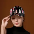 Ethnic style ikat print baseball cap for women, stylish sun protection dad hat with visor. - Adjustable / Atlas Pattern