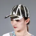 Berretto Da Baseball Strass Stile Etnico Nero Bianco Motivo Geometrico Cappello - Regolabile / Stile Atlas 1 con Strass