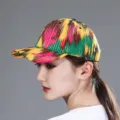 Berretto da baseball colorato in stile etnico con strass, ideale per la protezione solare. - Regolabile / Stile Atlas 8 con Strass