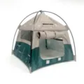 Miniature camping tent photography prop detail, miniature dollhouse toy scene display. - Green