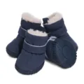 Accoglienti stivaletti invernali blu scuro per animali con fodera in peluche e suola antiscivolo. - 35 / Blu