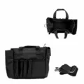 Black multi-pocket makeup artist tool bag with adjustable shoulder strap 26x12x19.5cm - Limited Edition / Black