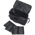 Sac de rangement d'outils de camping portable noir avec compartiments pour équipement. - Noir