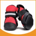 Scarpe per cani in rete traspirante con suole in gomma antiscivolo e cinturini riflettenti. - 40 (S) / Rosso