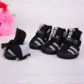 Scarpe traspiranti per cani di piccola taglia con zip, tessuto in neoprene, nero e marrone. - 3# / Caffè