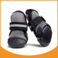 Scarpe per cani in rete traspirante con suole in gomma antiscivolo e cinghie. - 40 (S) / Grigio