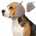 Hunde Gehörschutz Ohrenschützer Beruhigungsschutz Angstlöser Hundemütze für laute Geräusche - S / Kaffee