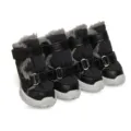Scarpe invernali calde antiscivolo impermeabili per cani con morbida fodera in peluche e cinturini. - 35# / Nero