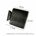 Detail des dimensions de l'etui de biere en cuir noir avec mesures pour l'exterieur. - Cuir Noir