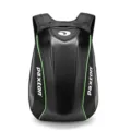 Motorcycle helmet backpack hard shell waterproof carbon fiber riding bag large capacity travel - Black Green Extension Panel