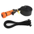 Detail du tuyau d'arrosage pour trampoline et colliers de serrage pour jeux d'eau en plein air. - 8m / Orange