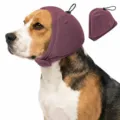Lila Hunde Beruhigungsohrenschützer, Lärmschutz Angstabbau Schlauchschal für Haustiere. - S / Dunkelrot