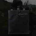 Bolsa de recuperación táctica de nylon bolsa de utilidad con cordón Molle para aire libre - Negro