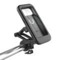 Waterproof bike phone mount with retractable arm, sturdy handlebar clamp for cycling navigation. - HL-69 Long Version