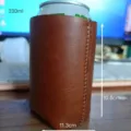 Housse en cuir marron pour canette 330ml de bière et soda, étui refroidisseur portable. - Matériau de Plongée avec Housse Isolante en Cuir