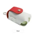 Etui porte-balle de golf rouge en cuir pochette de rangement pour tee avec clip - Rouge