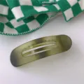 Pince à cheveux dégradé vert mat pour femme, grande pince bec de canard élégante coiffure. - Pince Plate Verte