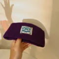 Diadema de punto ancha y elegante para mujer, accesorio comodo para el pelo estilo urbano. - Púrpura