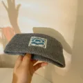 Diadema de lana tejida gris para mujer, elegante cinta ancha para deportes y estilo urbano. - Gris