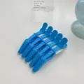 Blue hair clips duckbill styling clips professional sectioning clips for salon makeup 5pcs - Blue 5-Piece Set