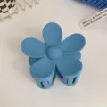 Blue flower hair claw clip with matte finish, stylish and cute hair accessory for daily wear. - Light Floral