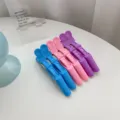 Multi-color hair clips set, professional styling duckbill alligator hair clips for women. - Blue Pink Purple 6-Piece Set