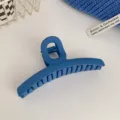 Pinza per capelli opaca blu molletta minimalista per donna accessorio elegante - Dritto Scuro B