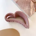 Morsetto per capelli a cuore rosa opaco, grande molletta dolce per stile elegante. - colore fagiolo rosso