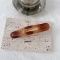 Chic tortoiseshell hair clip minimalist resin barrette elegant daily hair accessory style - Duckbill Hair Clips / Coffee