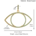 Detailansicht des Evil-Eye Metallanhängers mit genauen Abmessungen und Messingmaterial. - Böser Blick Anhänger (L674143L1)
