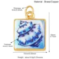 Messing schelp ketting hanger gedetailleerde weergave van de maat, hoogwaardig sieraden accessoire - M433471R1