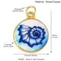Messing schelp hanger ketting detail, diameter 15mm, dikte 3mm, duurzaam sieradenonderdeel. - M433462R1