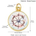 Puur koper nautische schip stuurwiel hanger messing sieraden detail maat 15mm - M433460R1