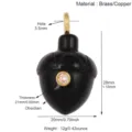 Natuurlijke obsidiaan eikel hanger met messing oogje, 28x20mm sieraden maken accessoire - R972351Y7-Obsidiaan