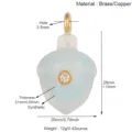 Synthetic stone acorn pendant with brass loop, 28x20mm jewelry making component and charm. - R992463Y7-Opal
