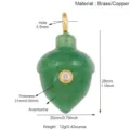 Green aventurine acorn pendant brass cap crystal inlay jewelry accessory size specs - R992463Y7-Aventurine