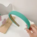 Mint Green Wide Headband Solid Color Hair Hoop Fashion Hair Accessories For Women Daily - Green