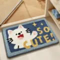 Tappeto da bagno gatto carino assorbente, zerbino antiscivolo ispessito per la casa. - Attacco di Gatto Carino
